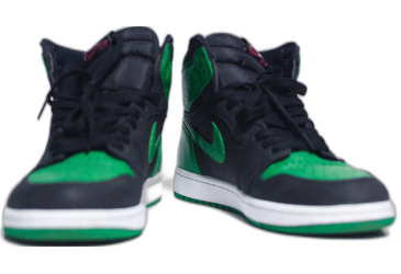 Zelenočierne topánky